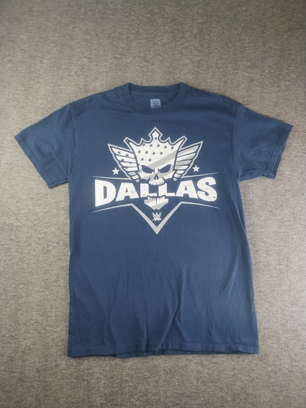 Dallas Wrestling WWF WWE Blue Shirt - SIZE MEDIUM